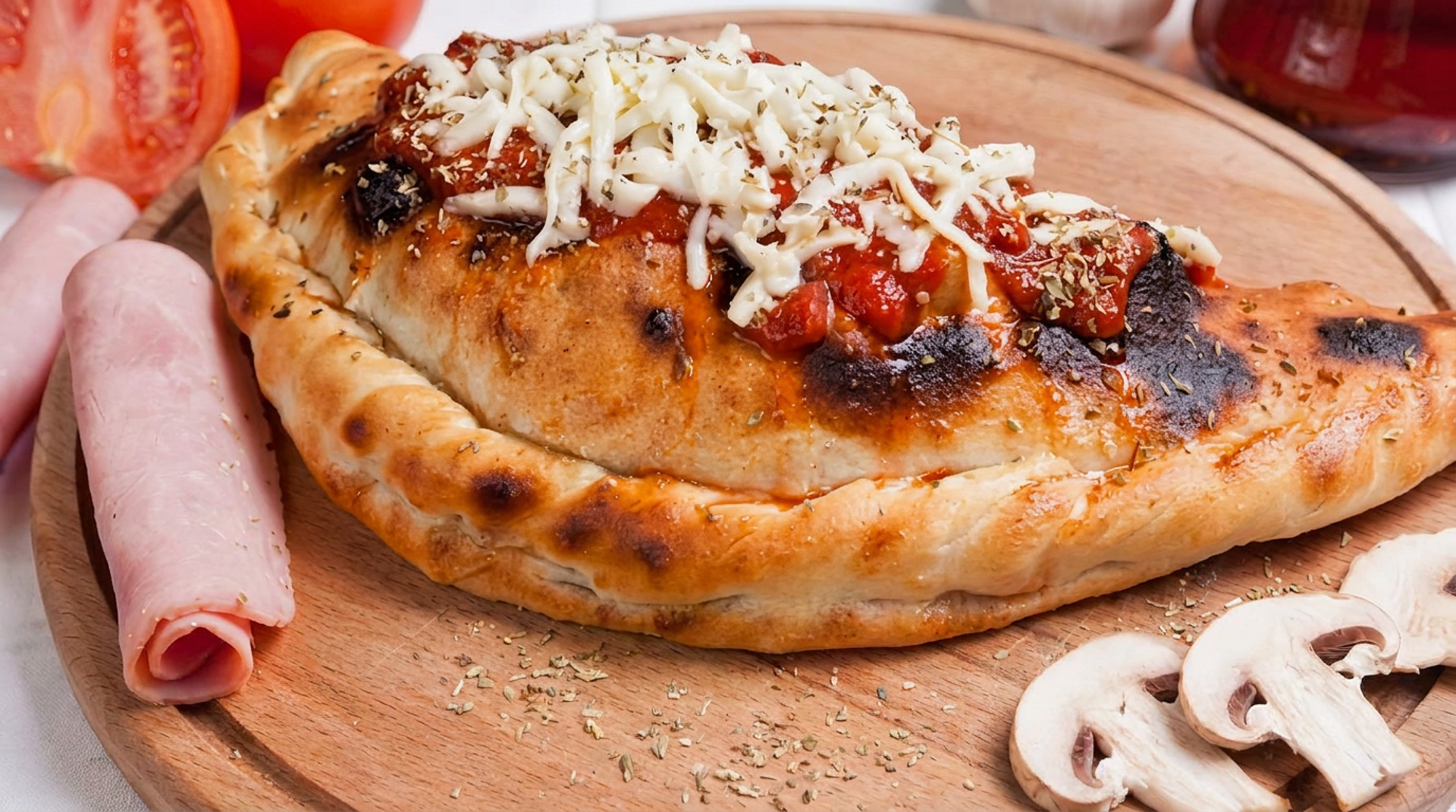 Fresh Pizza, calzones and more. Made with Care.