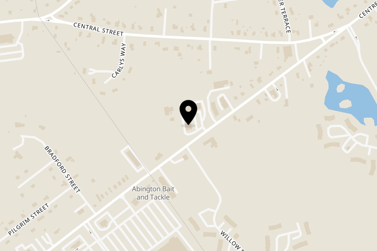 Map showing the location of Greek House of Pizza on 343 Centre Ave in Rockland